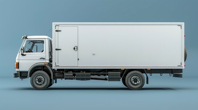 Side view mockup of a small truck