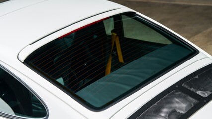Rear window of a car