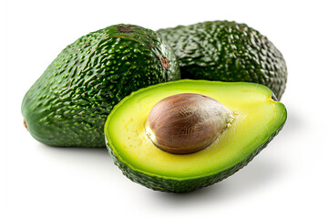 Avocado on white background 