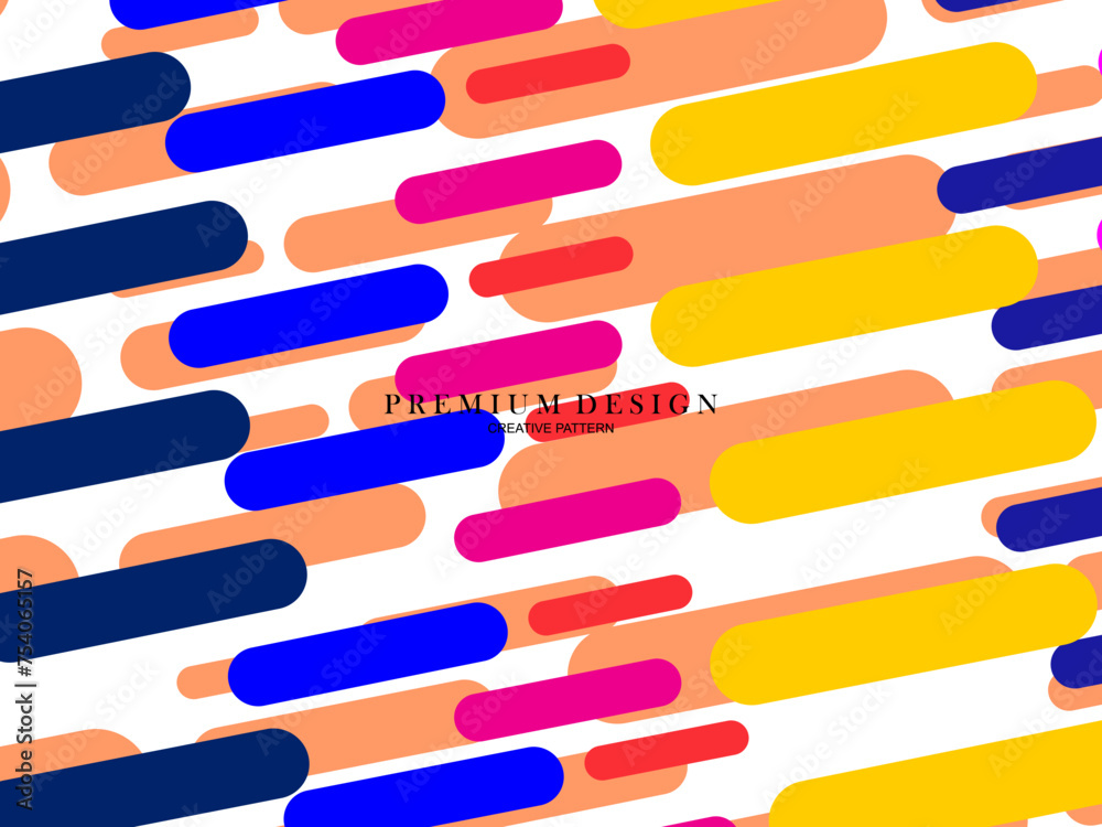 Fototapete Background for the composition of colorful minimalist line art shapes with a modern concept.