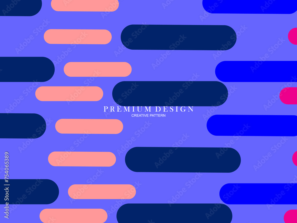 Fototapete Background for the composition of colorful minimalist line art shapes with a modern concept.