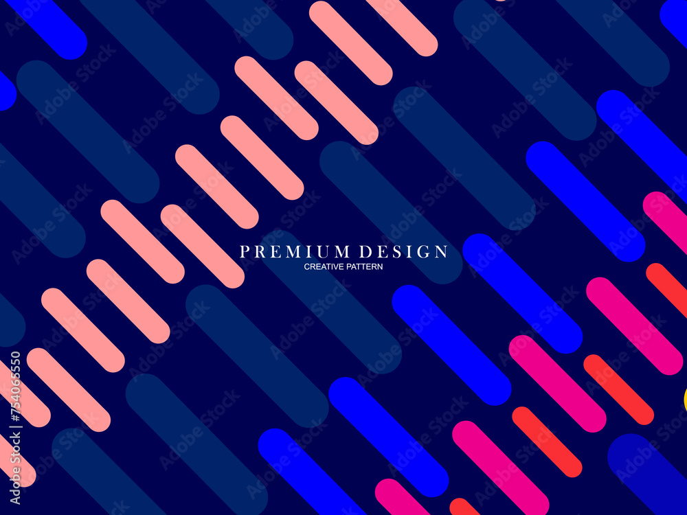 Fototapete background for the composition of colorful minimalist line art shapes with a modern concept.