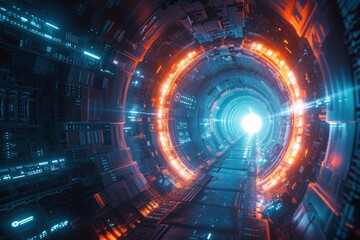 Warp Speed Vista: A Futuristic Tunnel Through Time and Space