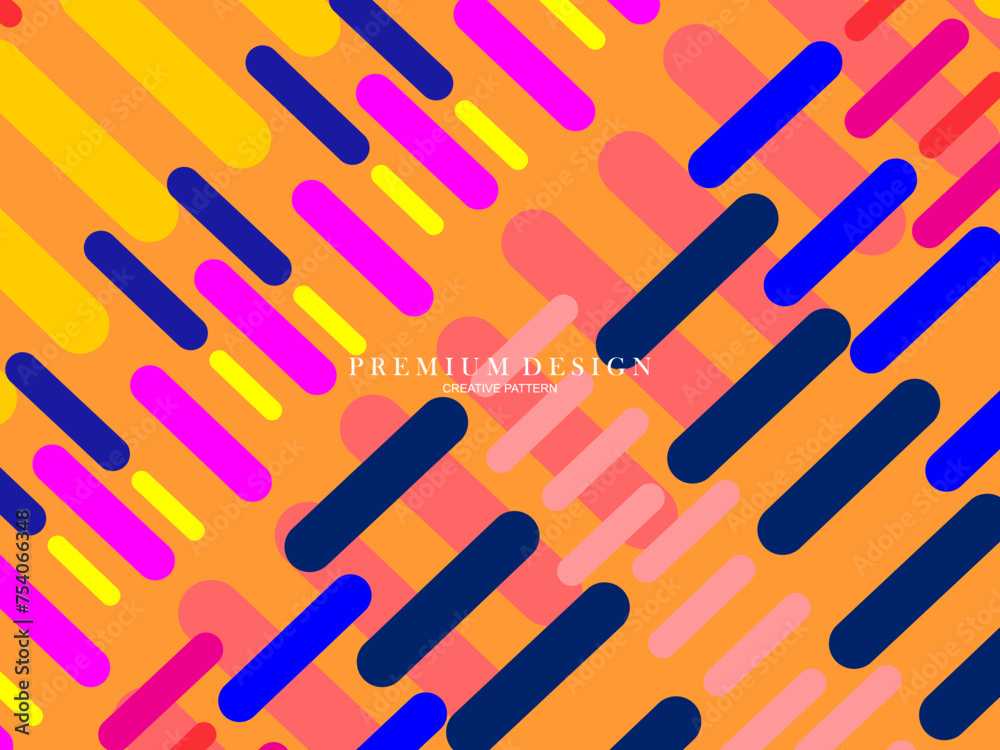 Fototapete background for the composition of colorful minimalist line art shapes with a modern concept.