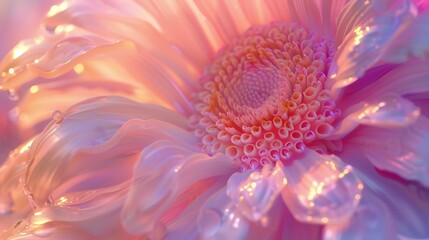 Chromatic Harmony: Merge the cool hues of frost-kissed daisy petals with the warm tones of sunlight, creating a harmonious contrast.