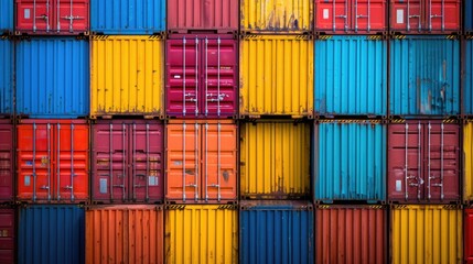 A Colorful Stack of Containers