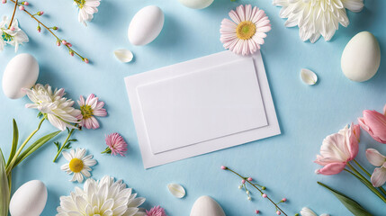 Happy Easter Card Frame Banner Cover Background with text Space for Greeting or Social media Post. Pascha Fest. Neo Art Cards E V 3 21