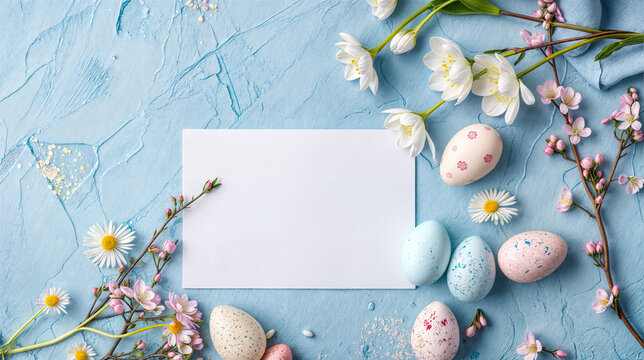 Happy Easter Card Frame Banner Cover Background with text Space for Greeting or Social media Post. Pascha Fest. Neo Art Cards E V 3 25