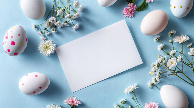 Happy Easter Card Frame Banner Cover Background with text Space for Greeting or Social media Post. Pascha Fest. Neo Art Cards E V 3 24