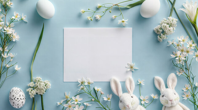 Happy Easter Card Frame Banner Cover Background with text Space for Greeting or Social media Post. Pascha Fest. Neo Art Cards E V 3 14