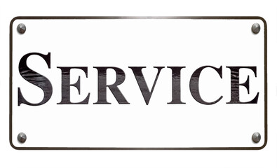 Plaque de service en plexiglass 