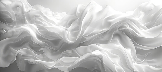 White abstract background with waves. Created with Ai