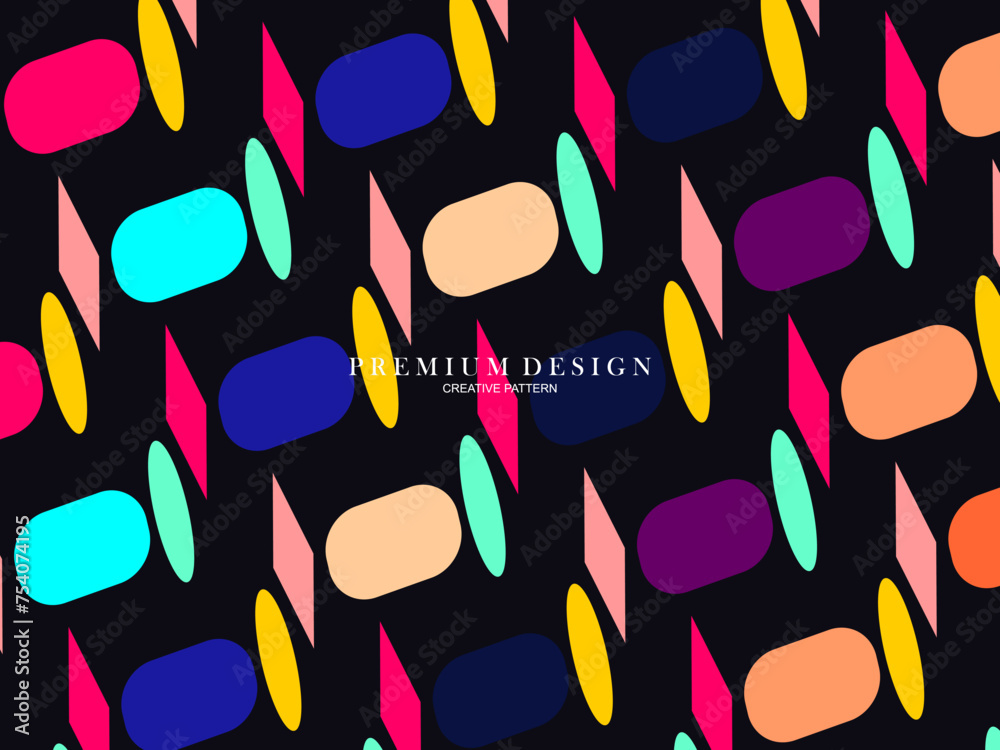 Fototapete background for the composition of colorful minimalist line art shapes with a modern concept.