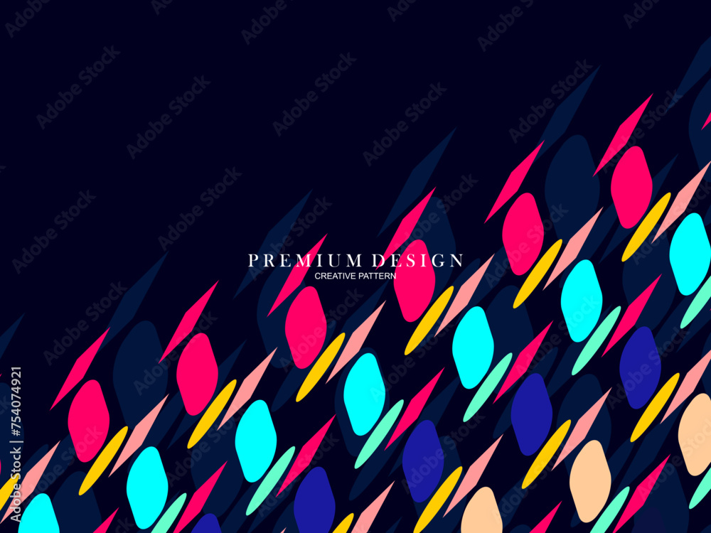 Fototapete Background for the composition of colorful minimalist line art shapes with a modern concept.