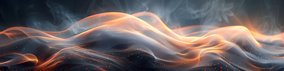 Flowing Smoke and Flickering Flames Abstract Background for Dramatic Designs