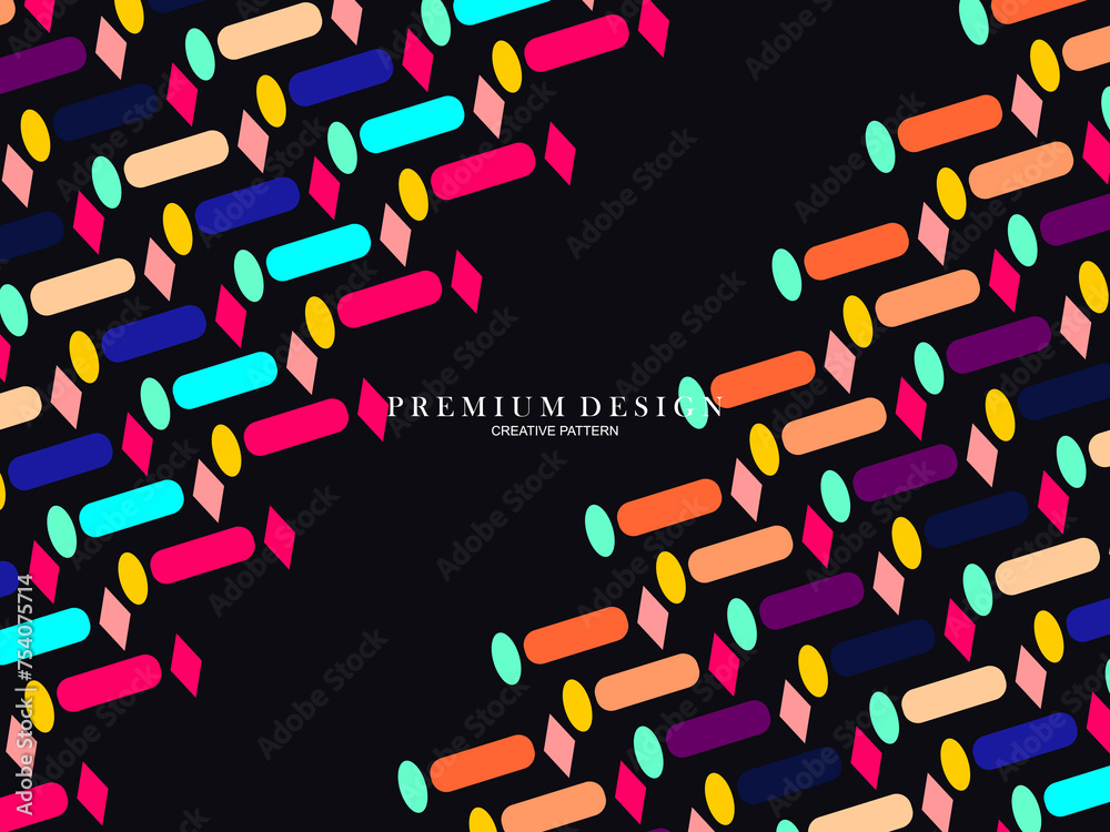 Fototapete background for the composition of colorful minimalist line art shapes with a modern concept.