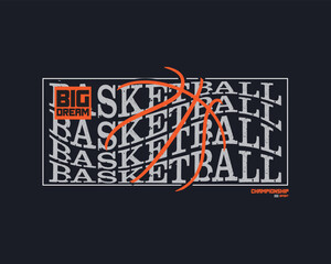 Basketball vector illustration and typography, perfect for t-shirts, hoodies, prints etc.