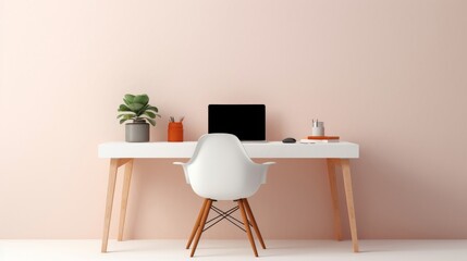 Sleek office desk in a minimalist design