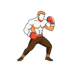boxing sport person icon