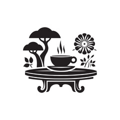 Architectural Harmony: Integrate the Coffee Table Silhouette into Your Designs to Achieve Visual Balance and Cohesion. Coffee Table Illustration - Coffee Table Vector