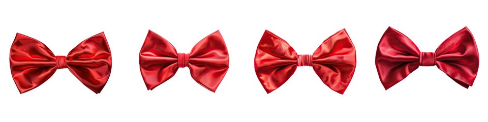 Red bowtie  Hyperrealistic Highly Detailed Isolated On Transparent Background Png File