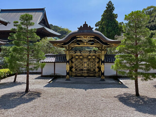 Zen Escape at Tsurugaoka Hachimangu golgen gate: Kamakura's Temples and Gardens, Japan