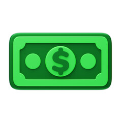 3D Banknotes Cash Chronicles. 3d illustration, 3d element, 3d rendering. 3d visualization isolated on a transparent background