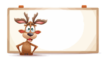 A reindeer Christmas red-nosed cartoon