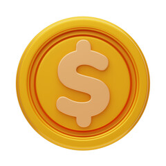 3D Coin Currency Circles. 3d illustration, 3d element, 3d rendering. 3d visualization isolated on a transparent background