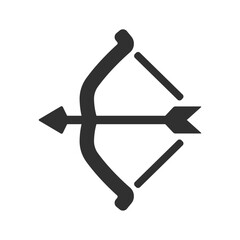 Archery bow and arrow icon vector illustration