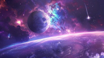 background of illustration of universe