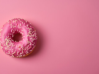 a tasty pink donut