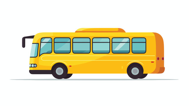 Bus icon. Flat design. Flat vector illustration.
