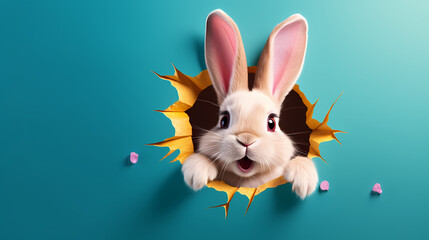 A cool bunny, Easter background
