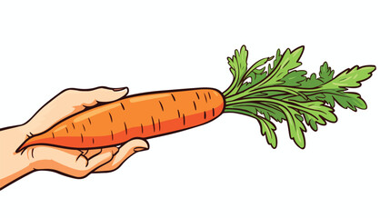 Carrot in a hand-drawn linear style
