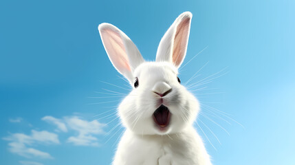 Obraz premium A cool bunny, Easter background