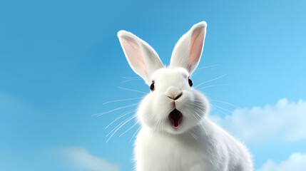 Cute bunny, easter background