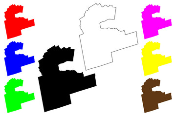 Barrie city (Canada, Ontario Province) map vector illustration, scribble sketch Barrie map