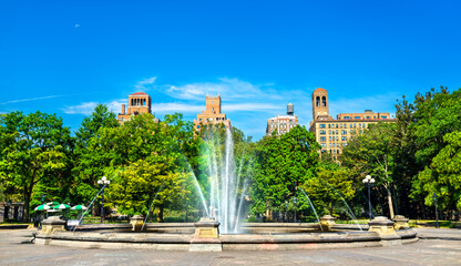 Fountain at Washington Square Park in New York City, United States - 754093712