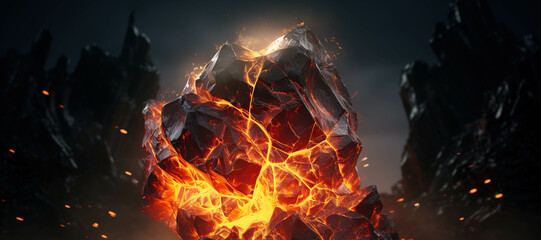 fire energy stone, flame, burn 10