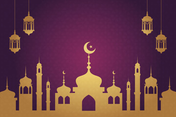 Vector file, elegant luxury Ramadan, Eid al-Fitr, Islamic background decorative greeting card