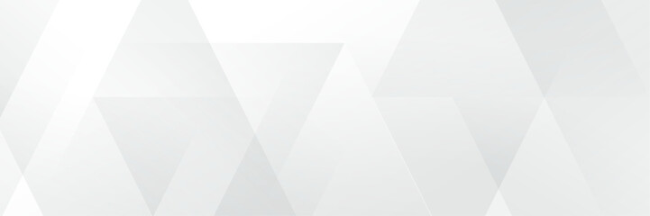 Obraz premium Abstract white Geometric banner design background.