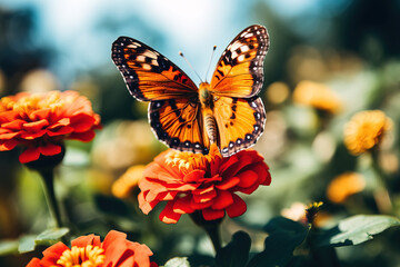 Obraz premium butterfly on flower.