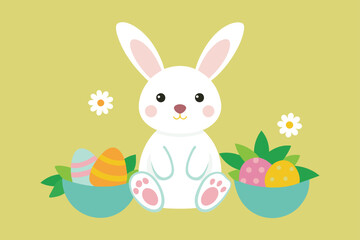 Easter Rabbit Nursery Clipart 