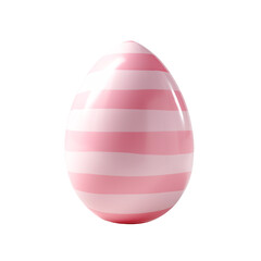 Pink easter egg isolated on white