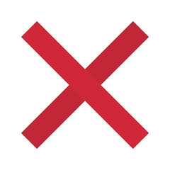 Obraz premium Modern cross mark icon. Prohibition and regulation. Vector.