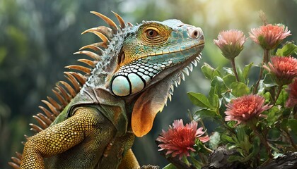 Obraz premium iguana in the zoo