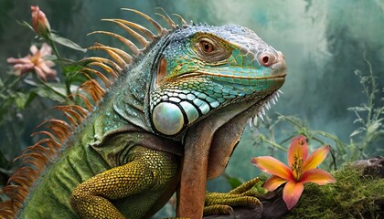 Obraz premium iguana in the zoo
