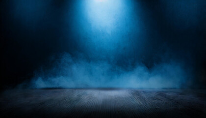 Inky Indulgence: The Dark Stage Enhanced by Deep Dark Blue Background