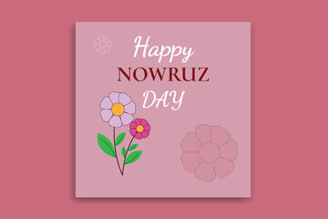 happy nowruz day banner design social media post.
